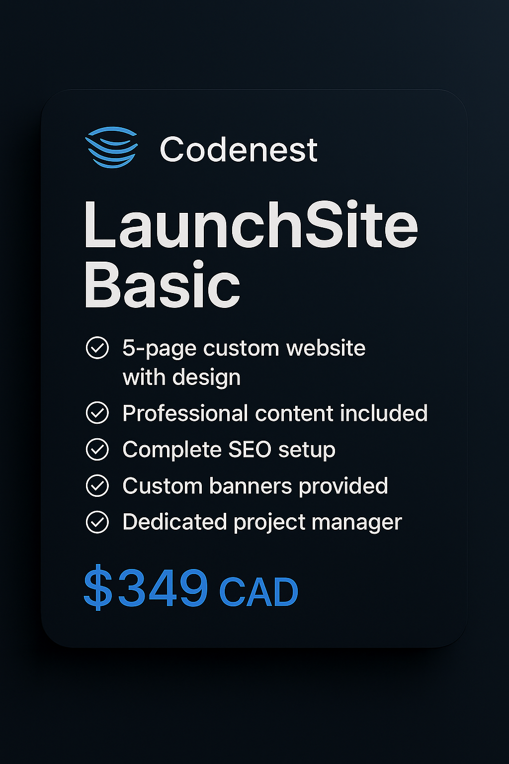 LaunchSite Basic - 5 Pages
