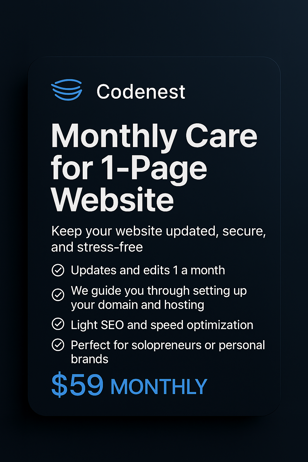 PageCare 1 – Website Management